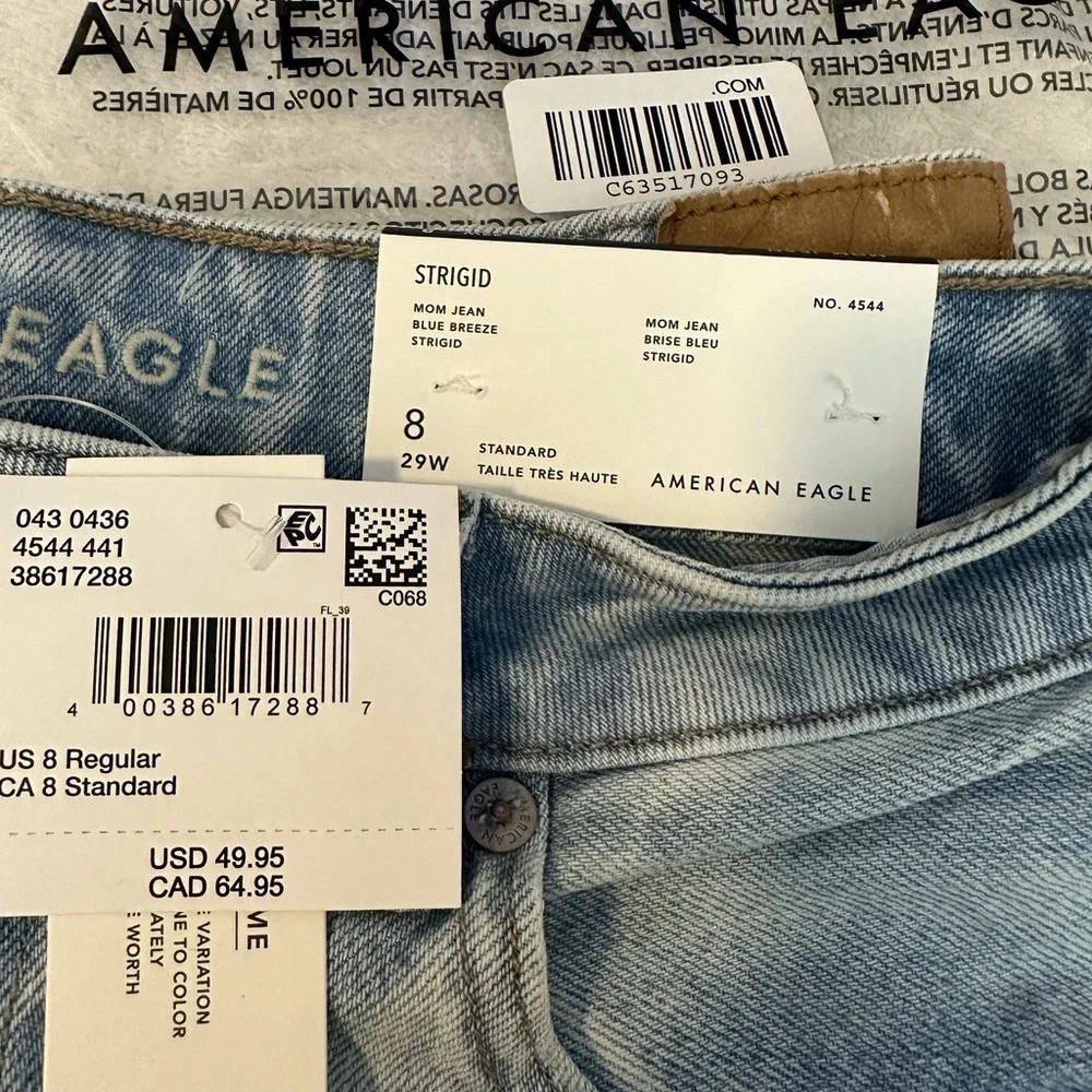 American Eagle Outfitters High-Rise Light Wash Jeans